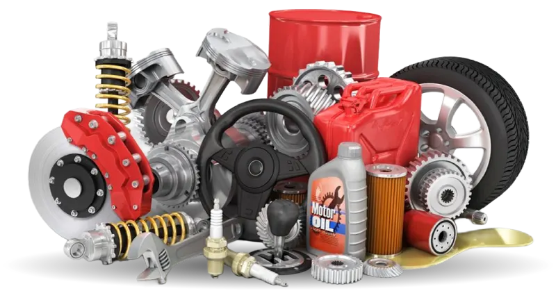 parts with gears and containers